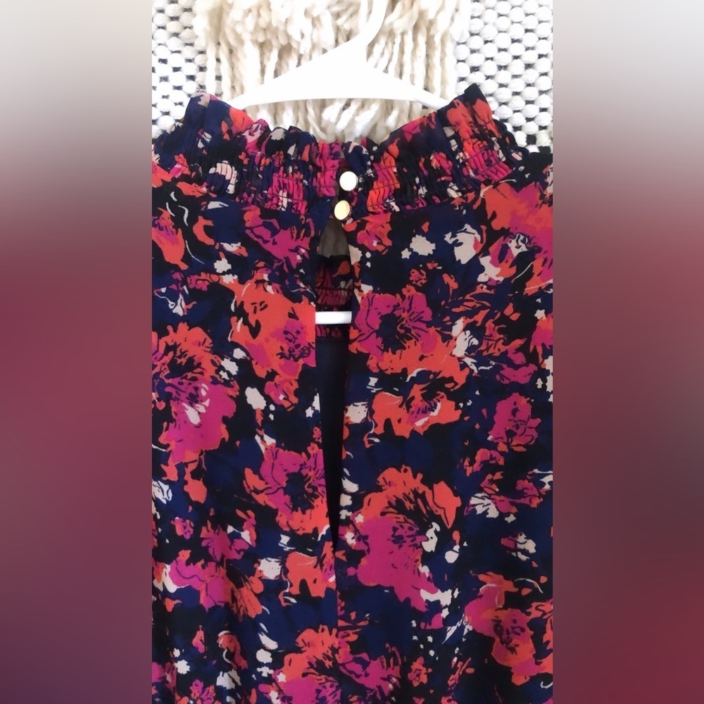 Julia Jordan Floral Printed Ruffle Tiered Long Sleeve Mock Neck Maxi Dress 14 - Picture 7 of 9